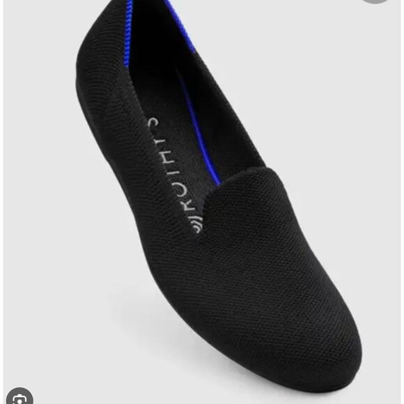 Rothy’s The Loafer Black Knit Slip-On Flats Size 8 Washable - Picture 1 of 4